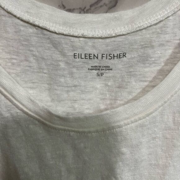 Eileen Fisher U-Neck Organic Linen Long Tank Size S/P - Picture 2 of 5